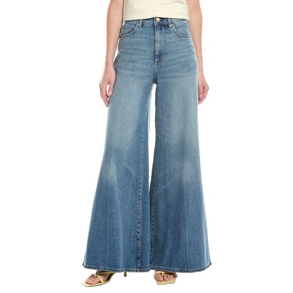 Dl1961 Womens  Lucila Wythe Ultra Wide Leg Jean, Blue - Picture 1 of 3